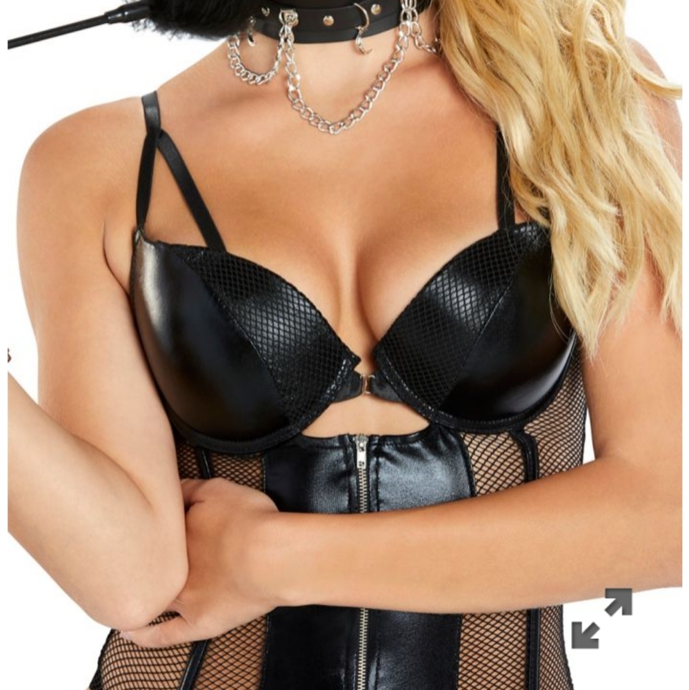 Wet Look Corset Top